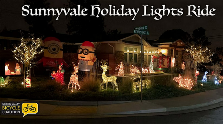 Sunnyvale Holiday Lights Ride 2022