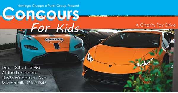 Concours For Kids - Supercar car show and toy drive