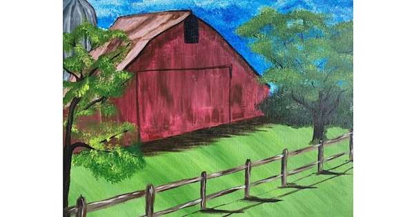 Join us for this lovely painting “Country Barn”.