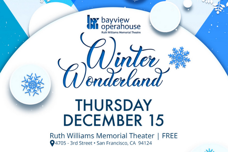 Events and places to see Santa in San Francisco - Winter Wonderland 2022 – Bayview Opera House