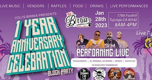 Yoli's Birria Presents block party celebrating my