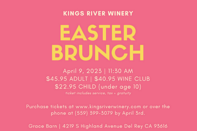Easter egg hunts in Fresno - Kings River Winery Easter Brunch