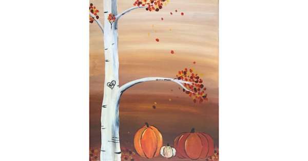 Autumn Ambiance, paint and sip painting