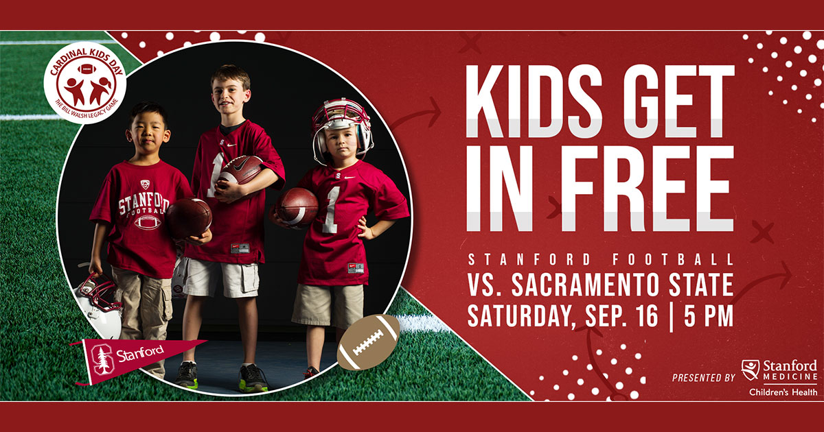 Free Stanford Football Tickets @ Cardinal Kids Day! - Events for Kids near  me