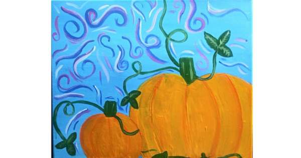 Enchanted Pumpkins, paint and sip painting