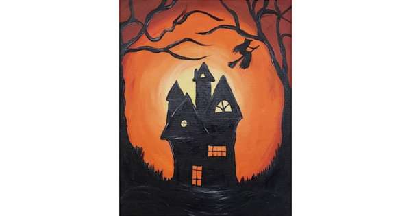 Spooky Lane paint and sip painting event