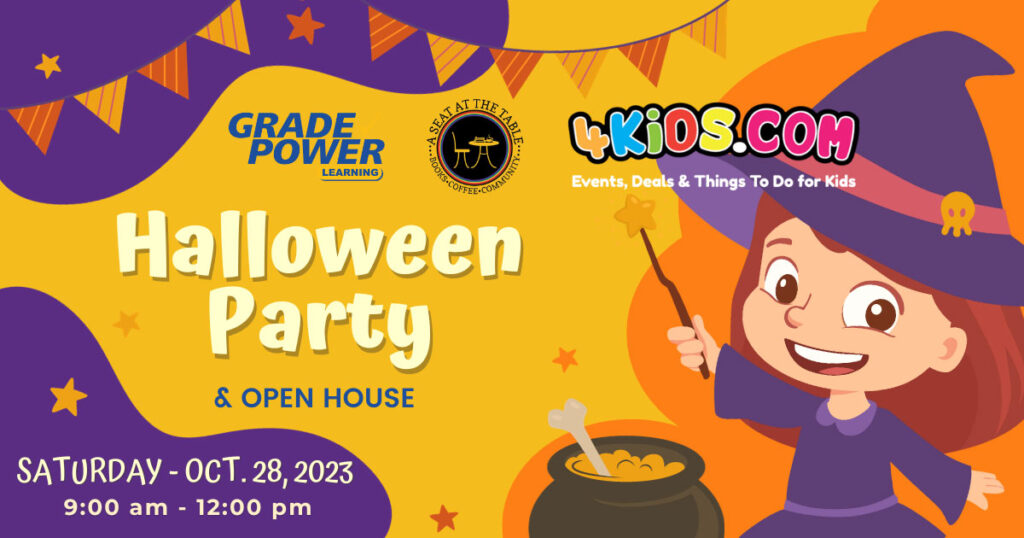 GradePower Learning Halloween Party and OpenHouse Events for Kids