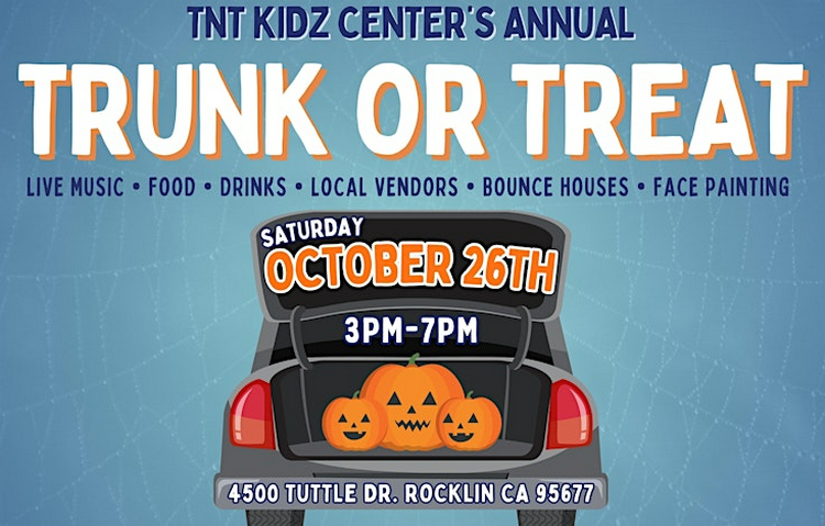 Celebrate Halloween in Sacramento - TNT Kidz Center's Annual Trunk or Treat