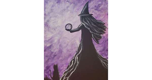 Witching Hour paint and sip painting