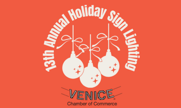 13th Annual Holiday Lighting of the Venice Sign