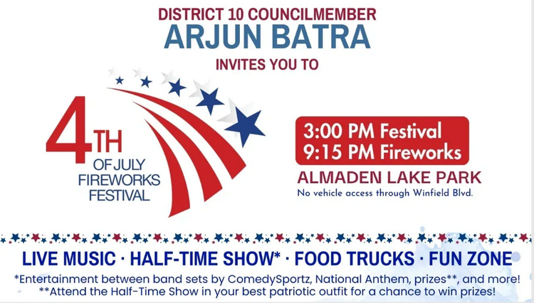 4th of July San Jose events and activities - Almaden Lake Park