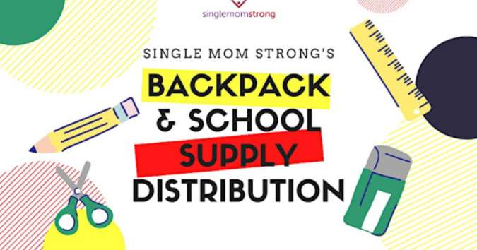 Single Mom Strong's Backpack and School Supply Distribution